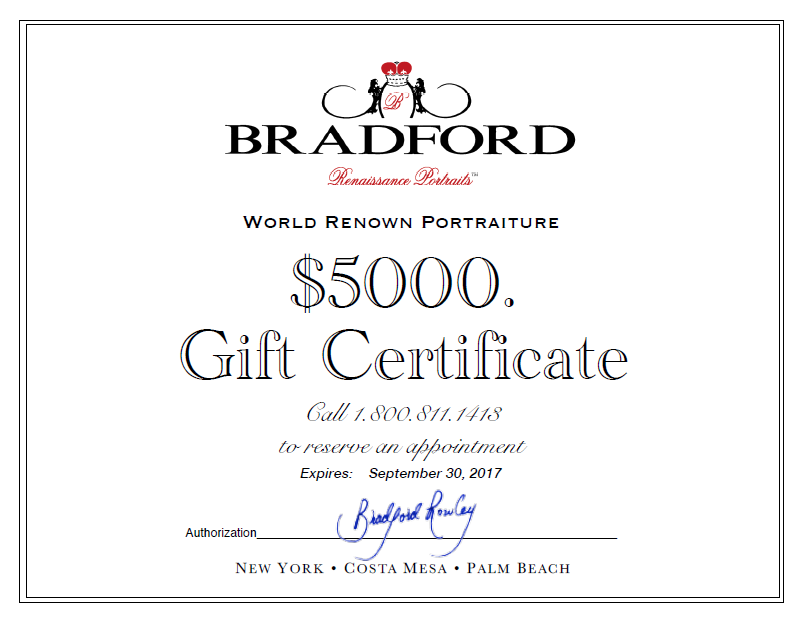 bradford portrait studio gift certificate charity gift certificates